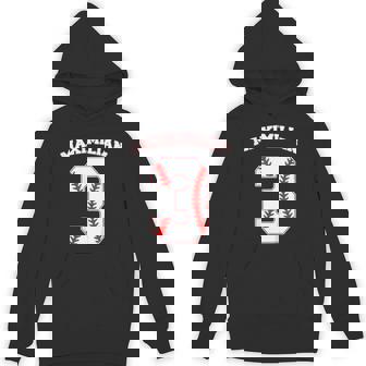 Kids Maximilian Baseball Name Three Years 3rd Birthday Boys Unisex Hoodie - Monsterry