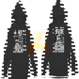 I Love Garlic Bread Skeleton Meme Weird Unisex Hoodie - Monsterry