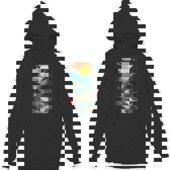 Mountains Trees River Waterfall Woodsy Nature Scene Outdoors Unisex Hoodie - Monsterry
