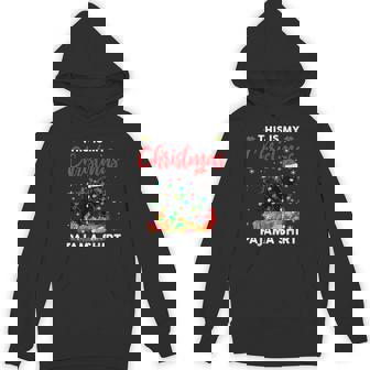 Newfoundland Dog Christmas Lights Puppy Dog Lover Unisex Hoodie - Monsterry