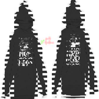 Nurse Claus Christmas Lights Red Plaid Family Matching Unisex Hoodie - Monsterry