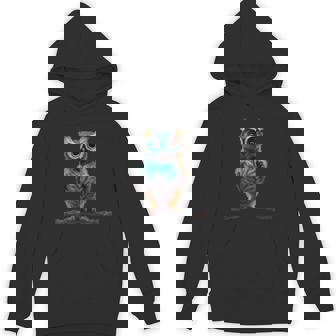 Owl Dynamic Pose Sunny Magical Forest Background Unisex Hoodie - Monsterry