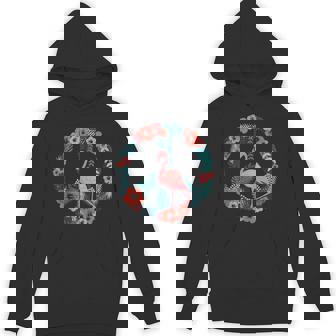 Peace Flower Wreath Flamingo Tank Top Unisex Hoodie - Monsterry