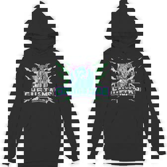 Retro 90s Creepy Snowman Illustration Christmas Nightmare Unisex Hoodie - Monsterry
