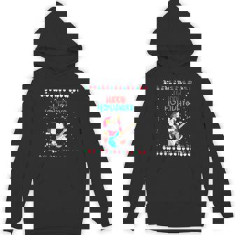 Rocking Santa Happy Holidays Christmas Unisex Hoodie - Monsterry