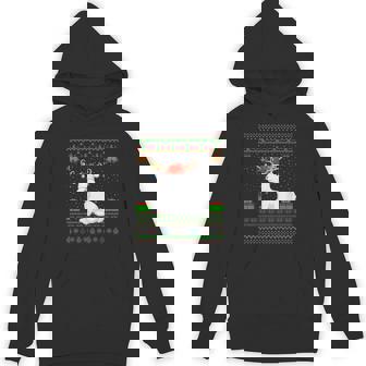 Santa Hat Matching Ugly Arctic Hare Christmas Unisex Hoodie - Monsterry