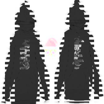Santa Hat Skull Dad With Manly Beard Style 2 Unisex Hoodie - Monsterry