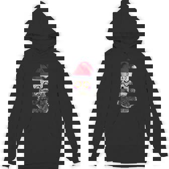 Santa Hat Skull Dad With Manly Beard Unisex Hoodie - Monsterry