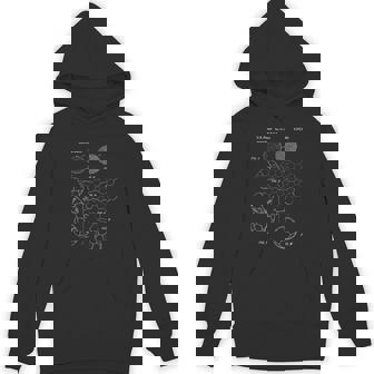 Soccer Ball Blueprint Patent Art Diagram Outline Sketch Plan Unisex Hoodie - Monsterry