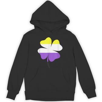 St Patrick's Day Shamrock Nonbinary Gender Queer Androgyny Unisex Hoodie - Monsterry
