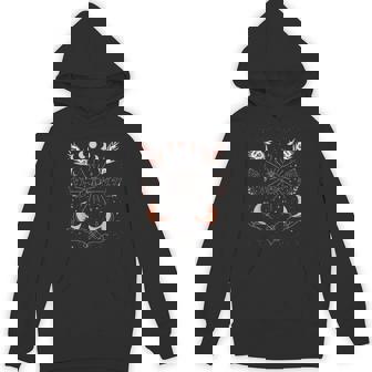 Witch Aesthetic Moon Phases Cosmic Stars Crystals & Snakes Unisex Hoodie - Monsterry