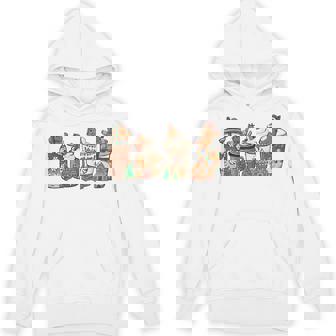 Gingerbread Cookie Christmas Coffee Cups Latte Snowman Cozy Unisex Hoodie - Monsterry