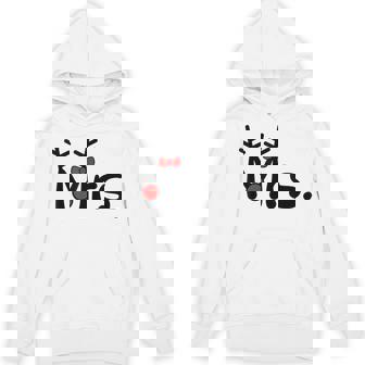 Mrs Reindeer Christmas Couples Matching Xmas Costume Unisex Hoodie - Monsterry