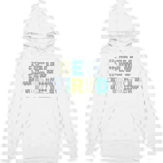 Sew Tired So Tired Fabric Stitched Effect Sewing Unisex Hoodie - Monsterry