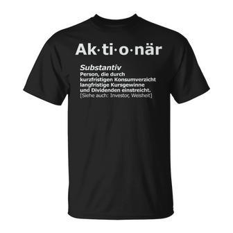 Aktionär Idea Etf Aktien Investor T-Shirt - Geschenkecke