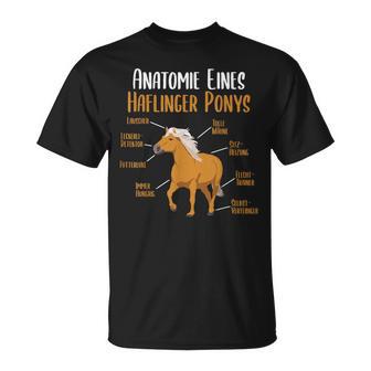 Anatomy Of A Haflinger Pony Haflinger Horse T-Shirt - Geschenkecke