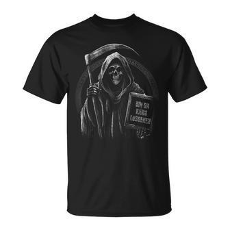 Bin Da Kann Losgehen Saying Humour Grim Reaper T-Shirt - Geschenkecke