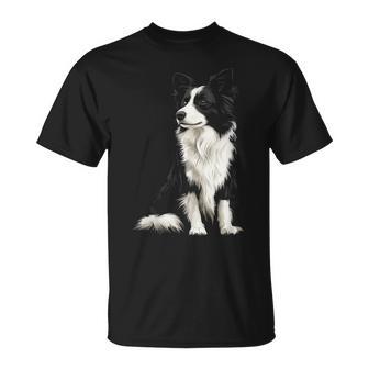 Border Collie Dog Pet Illustration Border Collie T-Shirt - Geschenkecke