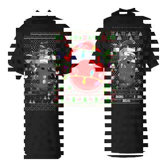 Bowling Ball Lover Matching Santa Ugly Bowling Christmas Premium T-Shirt - Monsterry