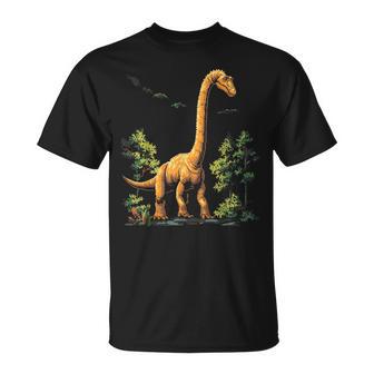 Brachiosaurus Dinosaur Motif Illustration Brachiosaurus T-Shirt - Geschenkecke