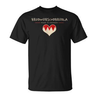 Brodwörschdbrödla Fränggisch Fränkisch Franken T-Shirt - Geschenkecke