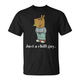 Chill Guy Dog Chill Guy Meme T-shirt - Monsterry