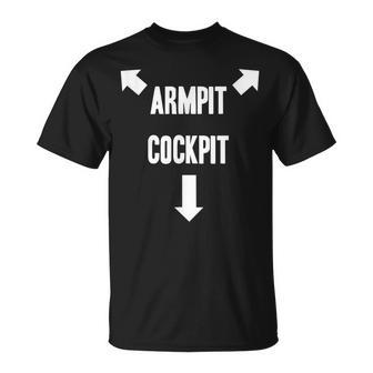 Cockpit Dick Joke Men Gag Gift Offensive Adult Humor T-Shirt - Monsterry