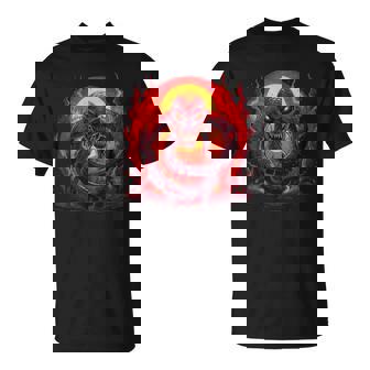 Cool Snake Face With Fire And Flames For Animals Lovers T-Shirt - Monsterry