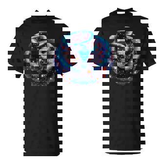 Cosmic Snake Galaxy Mystical Snake Art Glowing Serpent T-Shirt - Monsterry