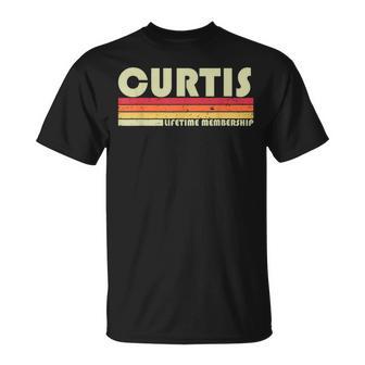 Curtis Nachname Lustiges Retrointage 80Er 90Er Geburtstag Wiedersehen T-Shirt - Geschenkecke