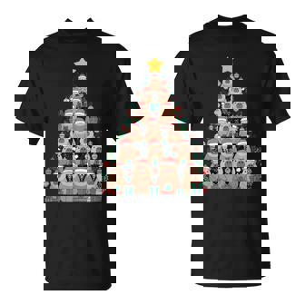 Cute Unique Capybara Christmas Tree Festive And Fun Tank Top T-Shirt - Monsterry
