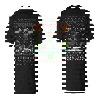 Dabbing Elf On Bowling Ball Xmas Ugly Bowling Christmas T-Shirt - Monsterry