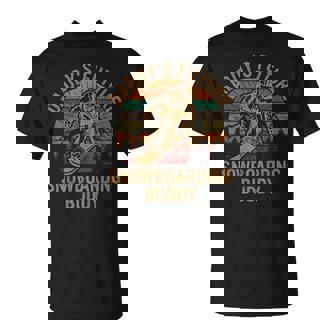 Daddy's Future Snowboarding Buddy Snowboard Son Girl T-Shirt - Monsterry