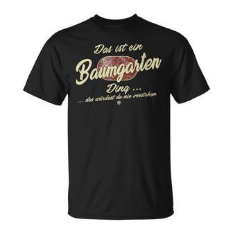 Damen Das Ist Ein Baumgarten Ding Lustiges Familie Baumgarten Mit-Ausschnitt T-Shirt - Geschenkecke