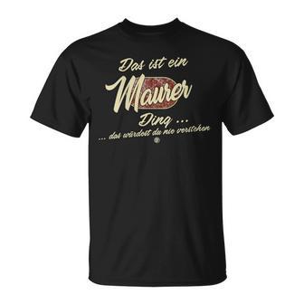 Damen Das Ist Ein Maurer Ding Lustiges Familie Maurer Mit-Ausschnitt T-Shirt - Geschenkecke