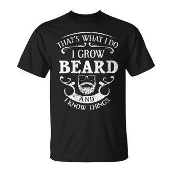 Damen Das Ist Was Ich Mache Ich Züchte Beard Und Ich Weiß Dinge Mit-Ausschnitt T-Shirt - Geschenkecke