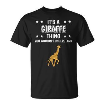 Damen Ist So Ein Giraffe Ding Lustiger Spruch Giraffen Mit-Ausschnitt T-Shirt - Geschenkecke