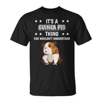 Damen Ist So Ein Meerschweinchen Ding Lustiger Spruch Meerschwein Mit-Ausschnitt T-Shirt - Geschenkecke