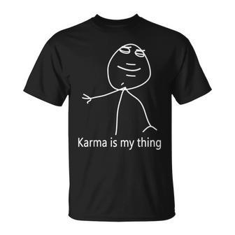 Damen Karma Ist Mein Ding Mit-Ausschnitt T-Shirt - Geschenkecke