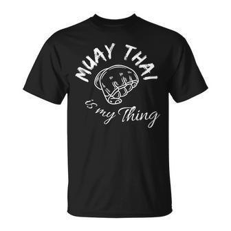 Damen Muay Thai Ist Mein Ding Mit-Ausschnitt T-Shirt - Geschenkecke