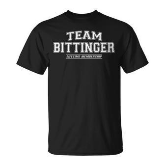 Damen Team Bittinger Stolzer Familiennachname Nachname Geschenk Mit-Ausschnitt T-Shirt - Geschenkecke