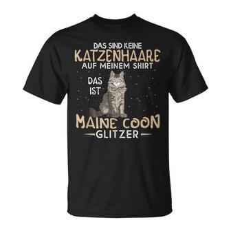 Das Sind Keine Katzenhaare Das Ist Maine Coon Glitter T-Shirt - Geschenkecke