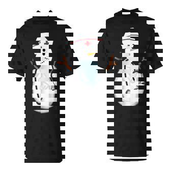 Doctor Snowman Christmas Family Funny Doctor T-Shirt - Monsterry