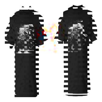 Double Exposure Thai Elephant Songkran Flower Water Festival T-Shirt - Monsterry