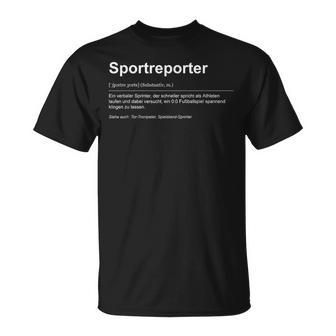 Dynamic Sportreporter Spannung Und Emotionen T-Shirt - Geschenkecke