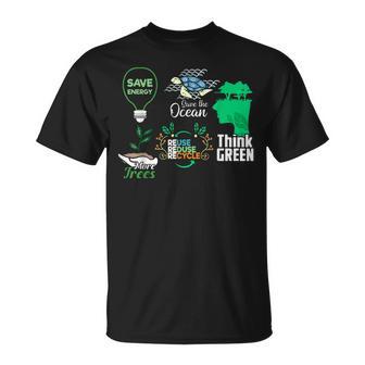Eco Energy Save The Earth Environmental Earth Day T-Shirt - Monsterry