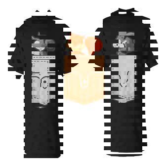Écureuil Dans La Poche Motif Écureuil Amusant T-Shirt - Cadeauxyz