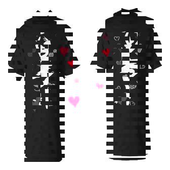 En Pointe Ballet Dancing Ballerina Girls Women Hearts Ballet T-Shirt - Monsterry