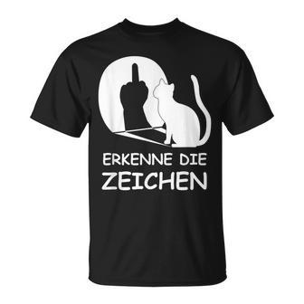 Erkenne Die Zeichen Wkekatze Schattenspiel Cats T-Shirt - Geschenkecke