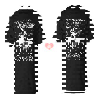 Our First Christmas As Mr And Mrs Matching Reindeer Couples Premium T-Shirt - Monsterry